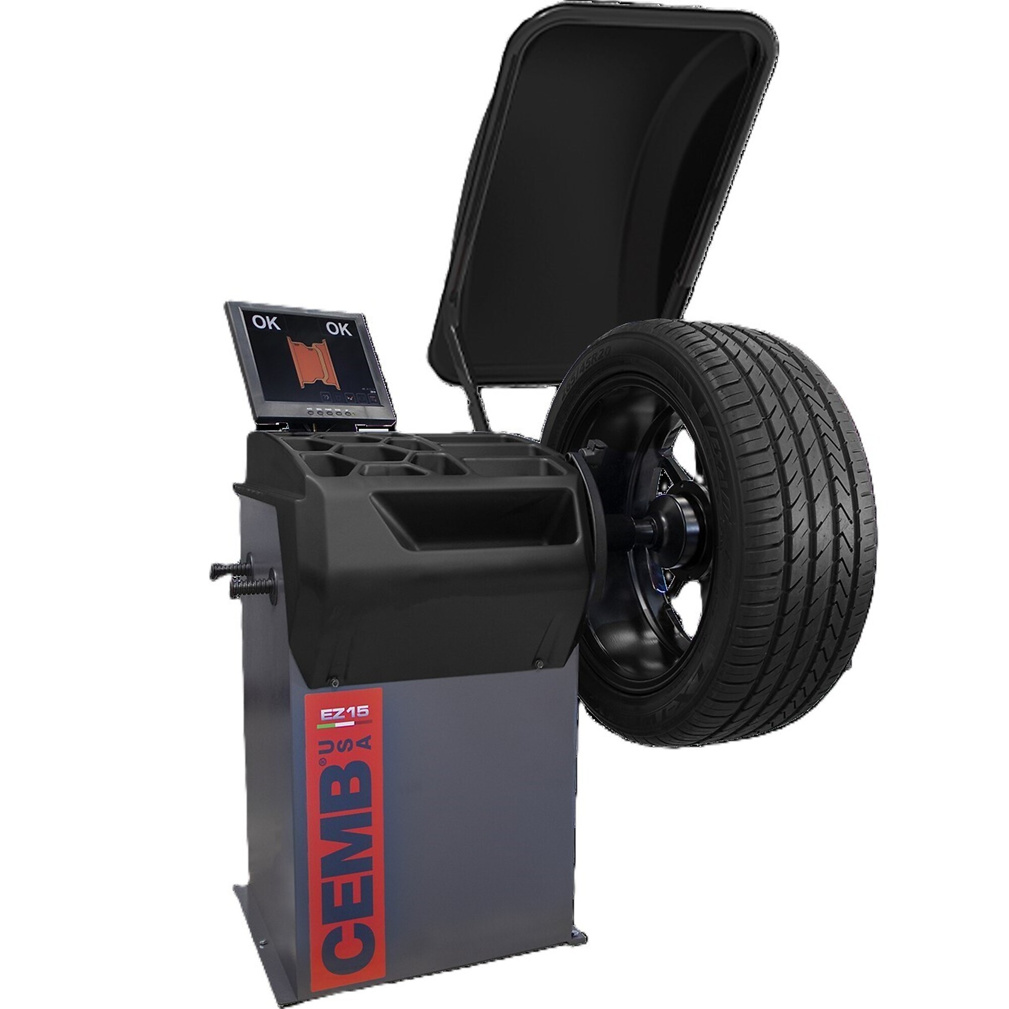 CEMB, Compact Wheel Balancer-Monitor Display, Phase Single-phase, Max. Rim Width 20 in, Tire Diameter 30 in, Model# EZ15